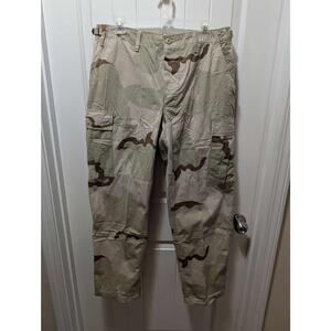 VINTAGE US Army Pants Long Desert Camo Military Combat Trouser Mens M Short